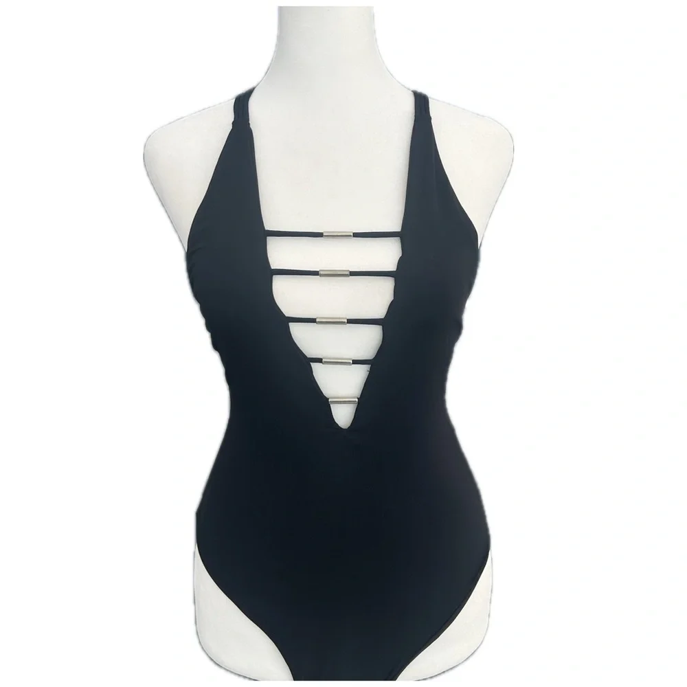 TiniBikini Plunging One Piece Swimsuit - Picture 2 of 7